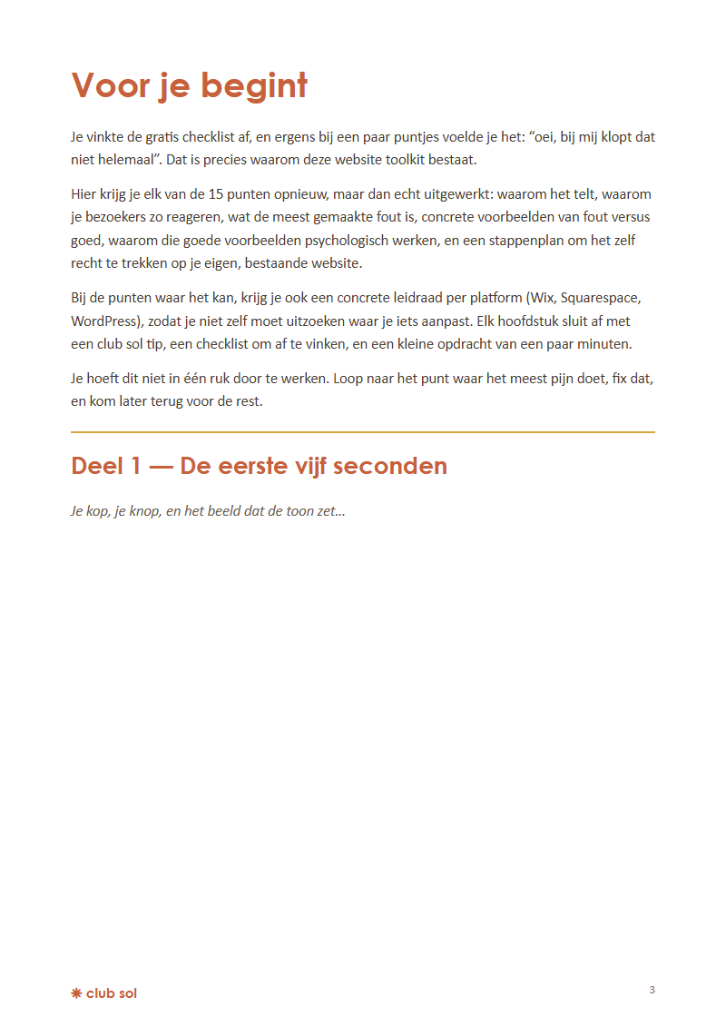 Voor je begint: de inleiding